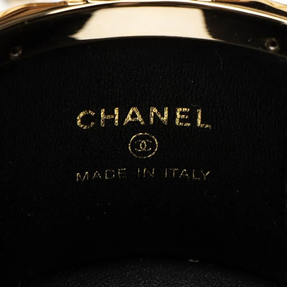 Chanel Lambskin Lock Frame Round Mini Vanity Case with Chain - Picture 8 of 10